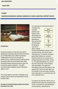 DUA ASSOCIATES News Letter- Aug-2025